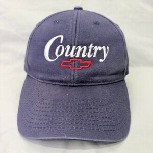Chevrolet Hat Country Bowtie Logo Men OSFM Navy Blue Trucker Cap